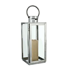 Linterna de tarro de vela redonda disponible de Metal y vidrio colgante para decoración de hogar y jardín, decoración de Metal de acero inoxidable para el hogar - Product Image 4