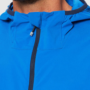 Blue Lightweight Windbreaker Hoodie Jacket for Men Comfortable Mens Jacket for Outdoor Activities Everyday Casual Active Wear - Product Image 3