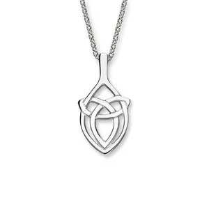 Ortak 925 Sterling Silver Pendant Necklace Handmade Celtic Knot Design Fine Polished Jewellery Custom made Women P976