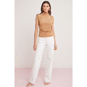 Blusa sin mangas de cuello alto con detalle de caída fluida y ligera para mujer ETHIQUET Modest Margot - Product Image 5