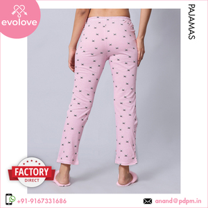 Colección única de 100% algodón para mujer, ropa de noche de longitud completa, ropa de dormir estampada, pijamas de pantalón completo - Product Image 6