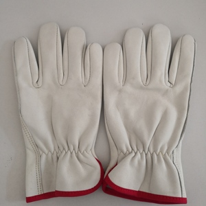 Goat Skin Crust Fashion <b>Thinsulate</b> Leather Work Welding Sheepskin <b>Gloves</b> for Drive Car and Bus - Product Image 4