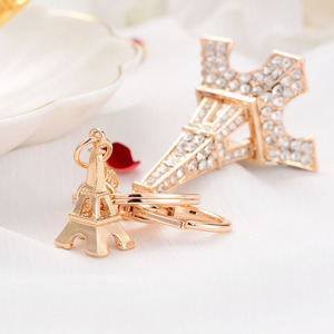 HOT Paris <span class=keywords><strong>Tour</strong></span> Eiffels portachiavi con strass portachiavi con decorazione regali promozionali Eiffels portachiavi <span class=keywords><strong>a</strong></span> torre per chiavi souvenir - Product Image 6