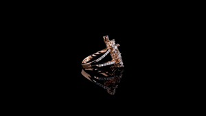 Anillo de cóctel con forma de marquesa y pera |   Anillo de Lujo para Eventos Formales, Fiestas y Funciones Especiales - Product Image 2