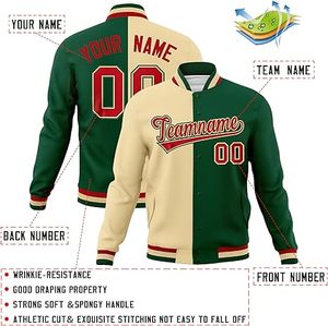 Chaqueta Varsity de Béisbol Reversible de Poliéster 100% con Logotipos Estampados en Relieve Personalizados de Alta Calidad, Tallas Grandes - Product Image 3