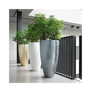 Elegant Home Decor Custom Handmade High Quality Gold Flower Pots Mother of Pearl Vases Sea Shell Planters - Product Image 1