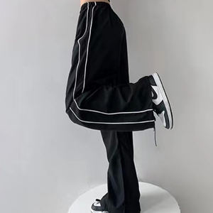 <b>Women</b> Streetwear Pockets Wide Leg <b>Cargo</b> <b>Pants</b> High Waist Versatile Straight polyester Trousers 2025 Brown Vintage <b>Baggy</b> - Product Image 3