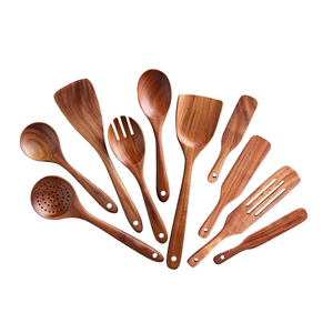 Utensils Set Kitchen <b>Wooden</b> Utensils Cooking Spoon <b>Spatula</b> With Handle Nonstick Utensil - Product Image 5