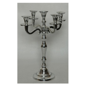 Handmade Metal Long Stem <b>Black</b> Candle Stand 5-Arm Wedding Decorative Candleholder for Home Decor <b>Candlestick</b> Lanterns Candelabra - Product Image 3