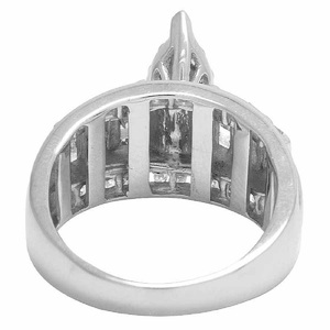 Bague en diamant Moissanite de luxe en forme de marquise en argent 925 bijoux de mariage glacés pour femmes cadeau de bande de fiançailles - Product Image 4