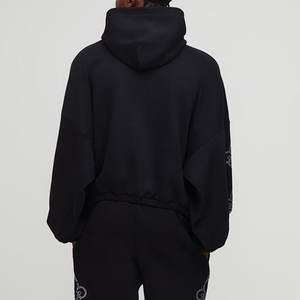 Logo imprimé personnalisé noir en gros à la mode pour les survêtements pour hommes survêtements Vintage très exigeants pour l'hiver respirant personnalisé - Product Image 2