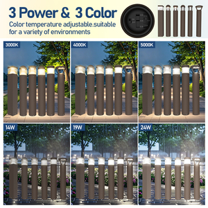 Lampes LED d'extérieur en aluminium pour jardin, allée, paysage, villa, cour, pelouse, route, en stock aux États-Unis - Product Image 2