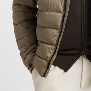 Vestes bomber unies à prix avantageux pour hommes, collection hiver, impression de logo personnalisée, couleur unie, poignets ajustables, fermeture éclair - Product Image 3