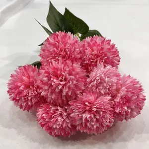 Bunga buatan bola krisan tiruan bunga untuk dekorasi pernikahan