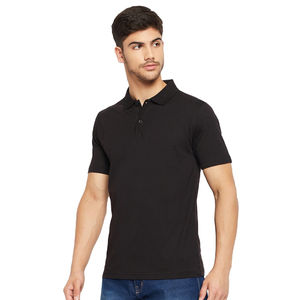 100% camisetas de polo transpirables de punto de manga corta de algodón para hombre, camiseta de polo de talla grande con patrón sólido informal, servicio OEM - Product Image 3