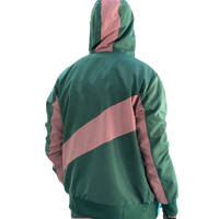 Conjunto Deportivo Personalizado de Nailon para Hombre, Chaqueta Cortavientos con Bloques de Color, Traje Ligero para Correr