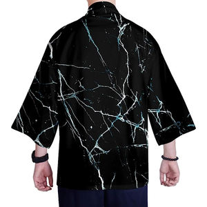 เสื้อกิโมโนของผู้ชายเสื้อกิโมโนแขนสั้นพิมพ์ซับลิเมชันกันรอยยับสำหรับฤดูใบไม้ผลิฤดูร้อน - Product Image 2