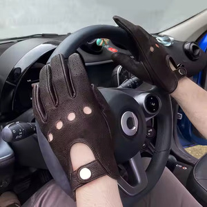 Nouvelle saison d'hiver mode femmes dame en cuir souple habillage gants hiver chaud avec fourrure femmes gants de conduite - Product Image 6