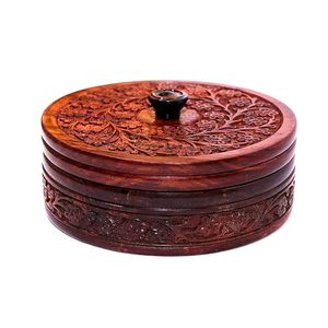 Artesanías de madera Chapati Box Cazuela Roti Boxes fabricante para cocina Roti Dabba Hot Case Roti Server Cazuela - Product Image 4