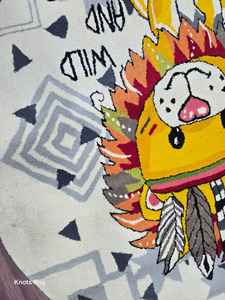 Carpet <b>Rugs</b> Cotton High <b>Tufted</b> Yellows 5 Feet Machine Made Micky Lion Toy <b>Rug</b> Indian Artisans Washable PET Friendly Medium Pile - Product Image 2