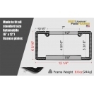 Couvre-plaque d'immatriculation de voiture en cristal scintillant, cadre métallique avec LED et fibre de carbone, compatible avec Tesla, Ford, Toyota Corolla, moto - Product Image 1
