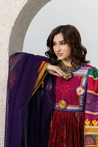 ใหม่ khanomie afghan ชุดเดรส afghan kuchi ยาวสไตล์ Maxi สำหรับผู้หญิงทำมือ afghan kuchi - Product Image 4