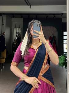 Date Vichitra Soie Dupatta Cousu Toile Flair Lehenga Non Cousu Blouse Femmes Zari Tissage Lehenga Choli Vêtements De Mariage - Product Image 2