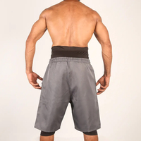 Pantalones Cortos de Baño Halal para Hombre, Marca Awrah Activewear, con Logotipo Personalizado, Cintura Elástica Media, Color Sólido, Traje de Baño Islámico 100% Poliéster