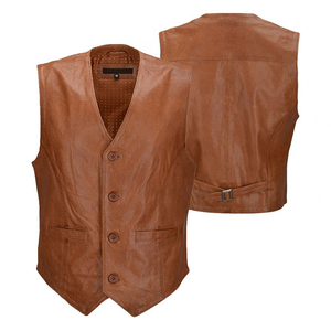 2025 High Impact Leather Vest High Quality Design Private Label <b>Unique</b> Style All Sizes Available Hot Selling OEM Waterproof - Product Image 1