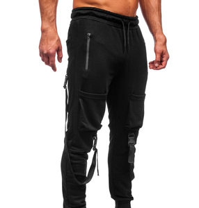 Pantalon de survêtement décontracté pour hommes Ceinture élastique en polaire haute Pantalon de survêtement droit et personnalisable avec logo personnalisé et OEM - Product Image 2