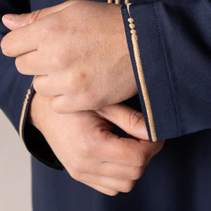 OEM High Quality Islamic Muslim 2026 Thobes Jubbah Plus Size Breathable Solid High Street Casual Modern <b>Men</b> Qatar Style - Product Image 2