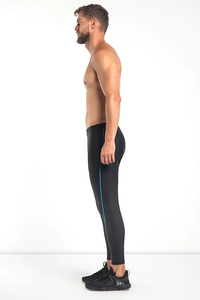 Leggings de sport pour hommes, leggings de compression pour la course à pied et la musculation, pantalons ajustés multicolores, longueur intégrale, respirants, en polyester - Product Image 5
