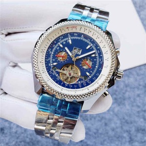 Nouvelle arrivée, montre automatique de luxe pour homme, cadran bleu, verre saphir, boîtier en acier inoxydable, aiguilles lumineuses, montre mécanique tendance - Product Image 4