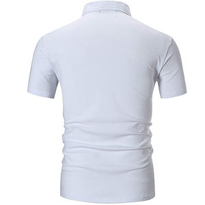Hommes unis personnalisé hommes polos haute performance chemise de golf à manches courtes évacuation de l'humidité athlétique décontracté chemise à col montant - Product Image 2