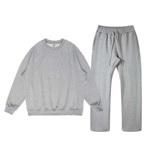 Pantalons baggy survêtements pantalons de survêtement poids lourd manches raglan blanc pull pantalons de survêtement ensemble imprimé polaire survêtement - Product Image 1