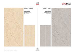 Carreaux brillants sans fin en porcelaine 24x48 | Carreaux de mur et de sol haut de gamme 600x1200 grand format | Conception de qualité d'exportation durable polie - Product Image 5