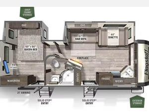 Autocaravana Usada F-o-r-e-s-t R-i-v-e-r Flagstaff S-u-p-e-r L-i-t-e 26FKBS 2021, Remolque de Viaje - Product Image 3