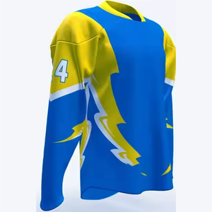 Camisetas de Hockey Personalizadas de Fábrica, Sublimación, Transpirables, de Secado Rápido, 100% Poliéster, para Práctica de Hockey sobre Hielo - Product Image 3