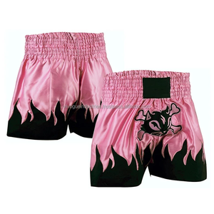 Shorts de combat MMA en satin personnalisés en gros, impression par sublimation sur le devant, respirants, légers, 220g, shorts d'entraînement de kickboxing unisexes - Product Image 5