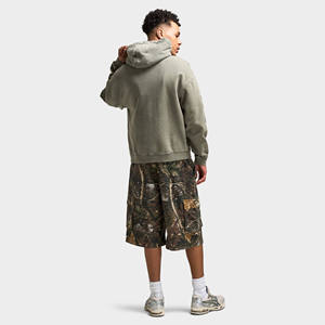 Men 450 GSM French <b>Terry</b> Zip Up Hoodie Vintage Acid Wash Distressed Black Washed Streetwear Custom Casual Blank Hoodie <b>Bulk</b> - Product Image 2