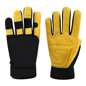 Katı sarı ve siyah renk farklı stil ve Premium kalite moda erkekler mekanik eldiven Eiza sanayi
