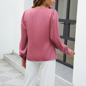 Chemises habillées pour femmes de style professionnel, chemises habillées de haute qualité, chemises en soie pour femmes, manches longues - Product Image 6