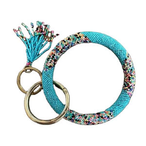 Llavero con cuentas de lujo hecho a mano, llavero bordado multicolor, nuevo diseño, bolsa USB, decoración de bicicleta, boda de Pascua de lujo a la moda - Product Image 2