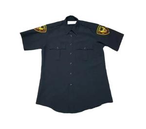 Uniformes de sécurité boutonnés de couleur grise vierge en gros Chemise à col à manches courtes pour adulte - Product Image 4