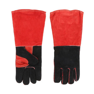 Guantes de soldadura de cuero de vaca de Palma de hockey de alta calidad, resistentes al calor, ignífugos, guantes duraderos contra incendios - Product Image 1
