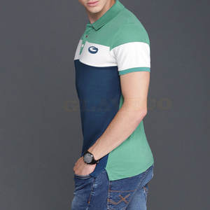 Logotipo personalizado de hombre recién llegado para camisetas de polo patrón sólido tejido de punto ropa informal en stock - Product Image 4