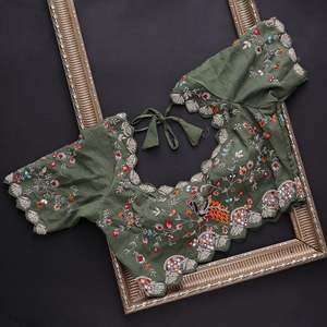 Nouveau concepteur de femmes imprimé fleuri Georgette Saree pour mariage vêtements ethniques décontracté tenue quotidienne pour l'exportation mondiale - Product Image 2