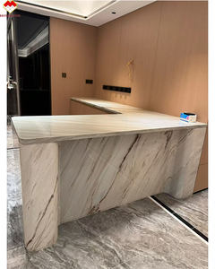 Comptoir de cuisine personnalisé en marbre blanc Palissandro brillant, design italien, îlot en marbre blanc Galaxy - Product Image 2