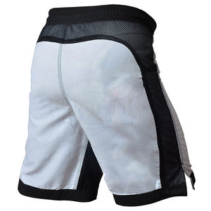 กางเกงขาสั้น MMA ของผู้ชายสไตล์ไฮสตรีทมาใหม่สีทึบงานบริการ OEM แบบกำหนดเองขายส่ง - Product Image 4