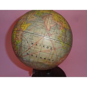 Globo terráqueo Vintage Mapa de la tierra Grecia 1950S antiguo escritorio griego globo terráqueo giratorio geografía mundial decoración educativa para el hogar y la Oficina - Product Image 6